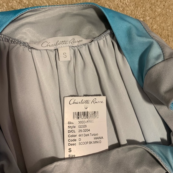 Charlotte Russe turquoise / silver ombré dress - Picture 3 of 3